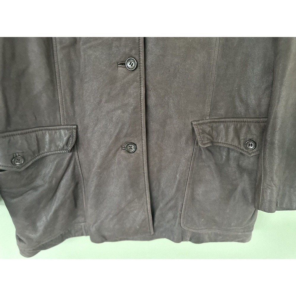 Wilson’s Leather Jacket Men’s Size XL Brown Grunge Mid Length biker 90's​​​ - Picture 4 of 16